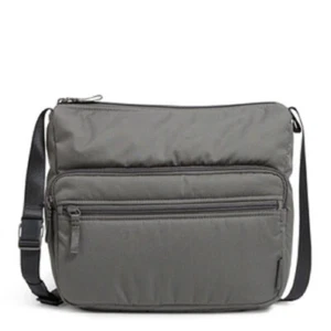 Vera Bradley Utility Crossbody Bag in Cotton Recycled Cotton Galaxy Gray - Picture 1 of 9