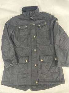 Women’s Barbour International Jacket Black Size UK 14 / US 10 W/ Hood - Picture 1 of 12