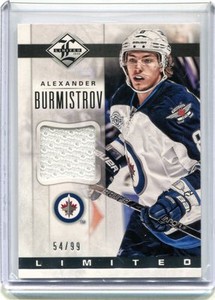 2012-13 Panini Limited Alexander Burmistrov Jets #LJ-AB Jersey jh11
