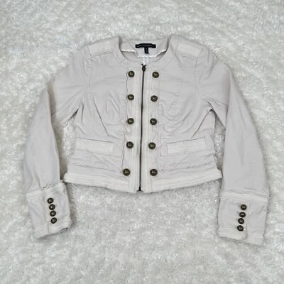 Chaqueta Militar Casa Blanca Mercado Negro 8 Blanca Informal Oficina Carrera Foto 1 de 4