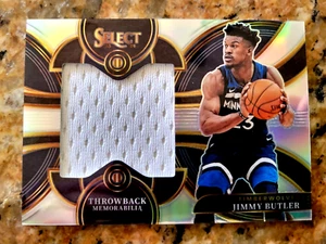 Jimmy Butler 2023-24 Panini Select Silver Throwback Memorabilia GU Patch Wolves - Imagen 1 de 2