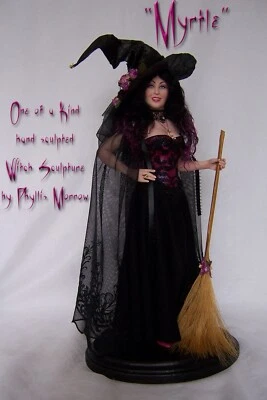 Ooak скульптура ведьма фантазии художественная кукла Филлис Морроу из Pgm скульптуры - Изображение 1 из 4