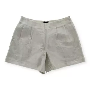 NWT Banana Republic Shorts Womens Size 0 Metallic Linen Cotton Pleated Dressy - Picture 1 of 9