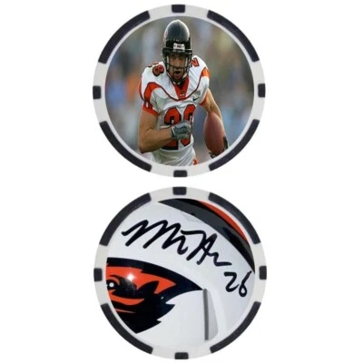Mike Hass Oregon State College Football Hall of Fame Chip - SIGNED - Image 1 of 2