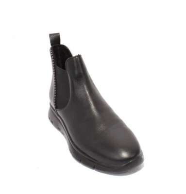 Botas cómodas al tobillo elásticas de cuero negro MUJER 42 39 / EE. UU. 9 Foto 1 de 4