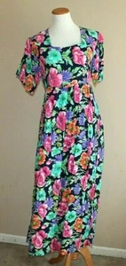 Vintage Color Authority Dress Diane Von Furstenberg Medium 8 10 Floral DVF - Picture 1 of 4