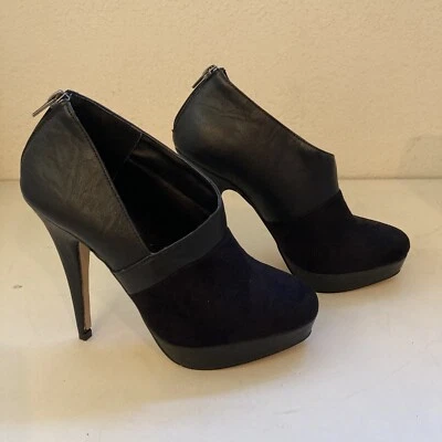 Madden девочка Jazzlyn высокий каблук Stiletto из черной кожи и бархата женский размер 8,5 - Изображение 1 из 4