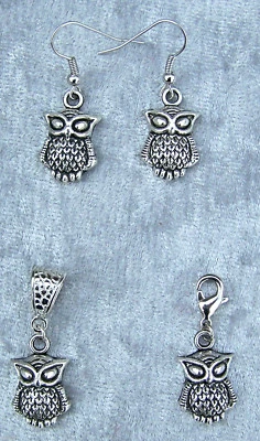 Eule Kettenanhänger Bettelarmband Anhänger Ohrhänger Owl Kette Armband * - Bild 1 von 2