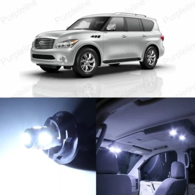 15 x Kit de Luz Interior LED Branca Para 2011 - 2018 Infiniti QX56 QX80 + FERRAMENTA PRY - Imagem 1 de 4