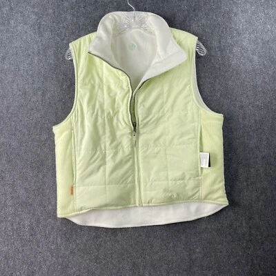 Sunice Vest Women's Small Ivory White Green Lime Full Zip Reversible Outdoors - Image 1 of 4