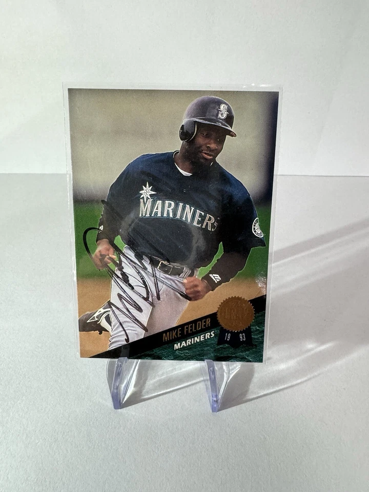 1993 Leaf Mike Felder Houston Astros #248 Seattle Mariners - On Card Auto!! - Image 1 of 2