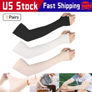 3 Paar Cooling Arm Sleeves Cover UV Sonnenschutz Sport Outdoor für Herren Damen - Bild 1 von 16