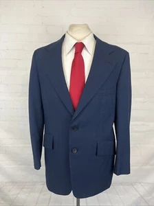 VINTAGE Givenchy Men's Navy Blue Solid Blazer 42R $1,195 - Picture 1 of 14