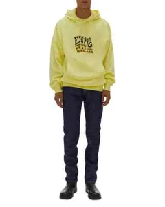 NWT Helmut Lang Warp Hoodie Charlock Yellow S Mens - Picture 1 of 2