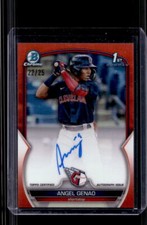 2023 Bowman Chrome Angel Genao Orange Refractor 1st Prospect Auto #22/25