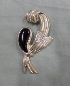 Sterling Silver Signed Dulce Mexico 925 Art Deco Lg Brooch or Necklace Pendant - Picture 1 of 5