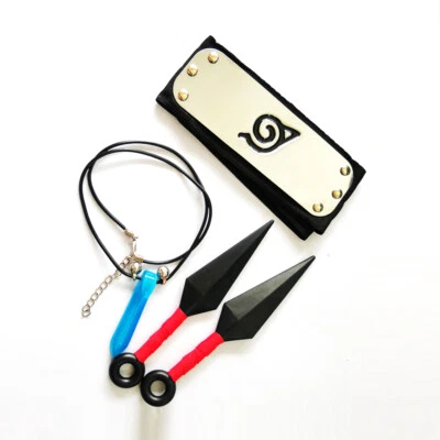 Cosplay Kostüm Anime Für Naruto Stirnband Halskette Waffe Headband - Bild 1 von 4