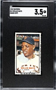 1965 Bazooka Hand Cut #12 Willie Mays SGC 3.5 VG+ HOF
