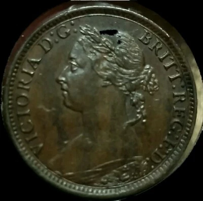 1891 Great Britain / British Farthing.  English . HIGH GRADE Uncirculated - Image 1 of 2