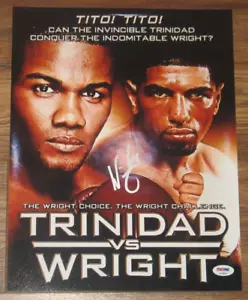Autografo firmato Winky Wright 11x14 foto certificata PSA/DNA auto di Tito Trinidad - Foto 1 di 4