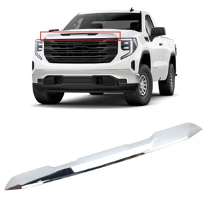 For GMC Sierra 1500 2022-2024 Front Upper Top Grille Molding Trim Chrome - Picture 1 of 12