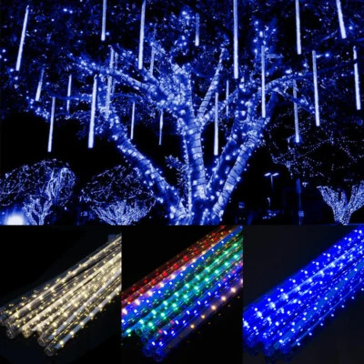 Christmas Meteor Shower Lights 11.8" 192 LED Tree House Decor Fairy String Light Foto 1 de 4