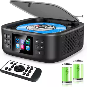 CD Player Tragbar, Boombox CD Player Bluetooth & Radio FM mit Dual Stereo Lautsp - Bild 1 von 7