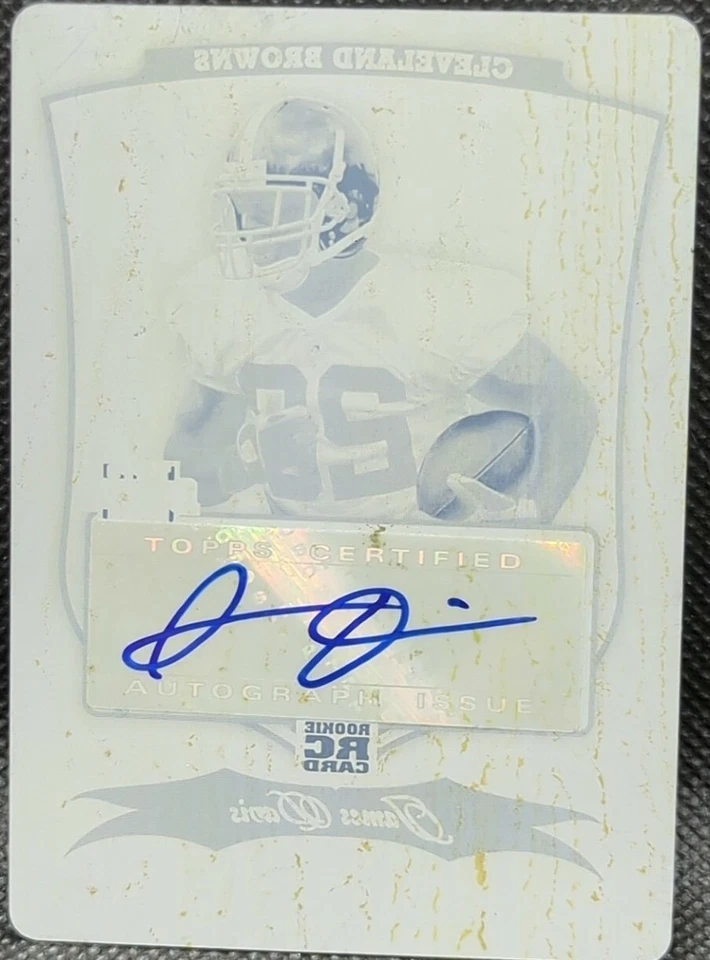 JAMES DAVIS 2009 Bowman Sterling RC AUTO PRINTING PLATE SP #1/1 Browns One of - Image 1 of 2