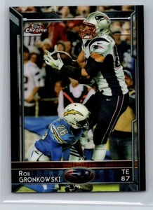 2015 Topps Chrome Mini #10 Rob Gronkowski New England Patriots - Picture 1 of 2