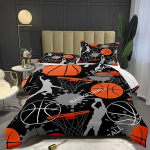 Sports Comforter Twin Size Basketball Comforter Set for Teen Boys,Kids,Sports Bo - Picture 1 of 6
