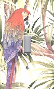 Light Switch Plate Outlet Covers~TROPICAL BIRD ~ COLORFUL PARROT - Picture 1 of 26