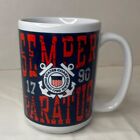 United States Coast Guard Semper Paratus 1790 Coffee Mug Red White And Blue