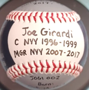 PINTADO A MANO JOE GIRARDI 1996-1999 ESTADÍSTICAS BÉISBOL NEW YORK YANKEES - Imagen 1 de 8
