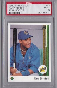 GARY SHEFFIELD 1989 Upper Deck Star Rookie #13 RC PSA 9