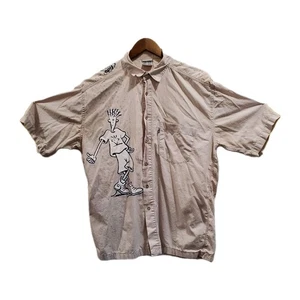 Vintage Fido Dido Short Sleeve Button Up Shirt Vtg 80's Size Large - Picture 1 of 8