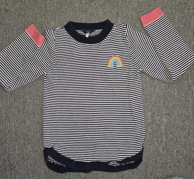 Joules Isabella Dobladillo Curvo Tejido a Rayas Arco Iris Niñas Talla 11-12 años Foto 1 de 4