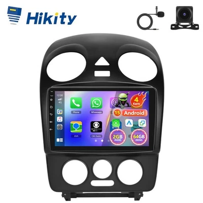 9" 2+64GB Apple Carplay Android 15 Autoradio GPS Navi WiFi RDS Für VW New Beetle - Bild 1 von 4