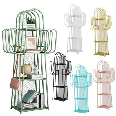 Freestanding 4-Tier Cactus Shaped Bookshelves Kids Bedroom Decor Gifts AU - image 1 of 4