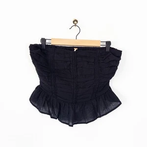 Free People Cotton Strapless Summer Tube Top Size M 'Fun in the Sun' - Picture 1 of 16