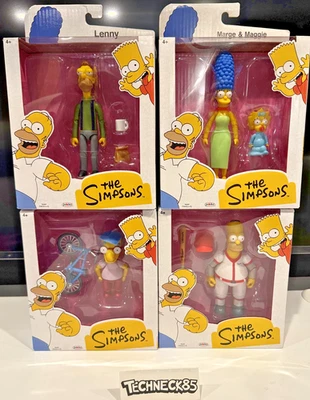 Jakks Pacific Los Simpson Onda 3 Juego Completo 5" Figuras Articuladas RARO + NUEVO Foto 1 de 4