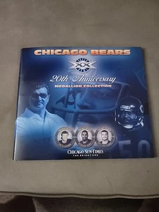 Chicago Bears Super Bowl SB XX Colección Medallón 20 Aniversario Sun Times - Imagen 1 de 3