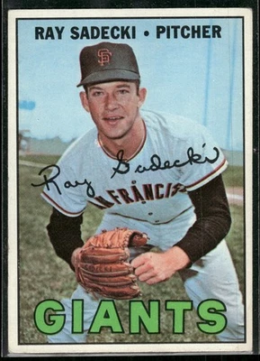 #409 Ray Sadecki 1967 Topps - Image 1 of 2