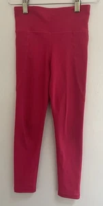 Old Navy Active Powersoft Kids Girls Solid Pink High-Rise Go-Dry Leggings S 6-7 - Picture 1 of 4