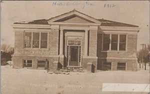 Public Library Janesville Minnesota MN 1912 Olson RPPC Photo Postcard - Picture 1 of 2