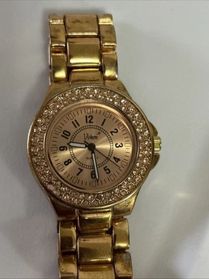 Vivani Watch Women 36mm Rose Gold Tone Pave Bezel Bling MOP 7.5" NEEDS BATTERY - Image 1 of 4
