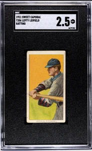 T206 T-206 1911 Sweet Caporal 350-460 OP Lefty Leifield Batting SGC 2.5 - Picture 1 of 2