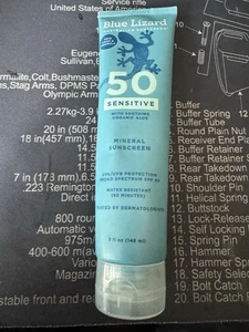 Blue Lizard Sensitive Mineral Sunscreen with Zinc Oxide 50+ Water Resistant - Picture 1 of 4