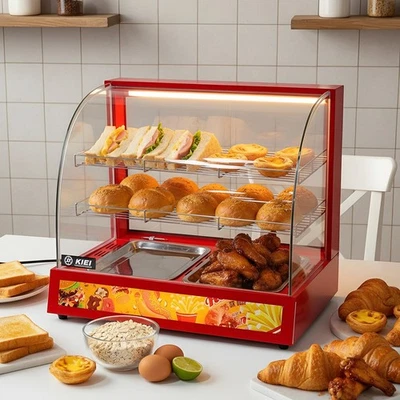  Electric Hot Food Warmer Display Commercial Cabinet Counter Sandwich Showcase - Image 1 of 4