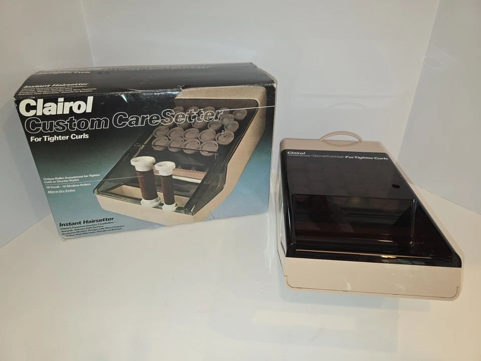 Clairol FT-20 Custon CareSetter Steam Curls 20 Curlers With Clips Tested In Box - Image 1 of 4