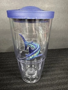 Tervis Guy Harvey SailFish Travel Tumbler Cup Double Walled 24 Oz “NEW” - Picture 1 of 9